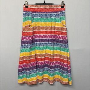 Svaha Women Pull On Midi Casual Skirt Size Small Cotton Colorful C032 -29